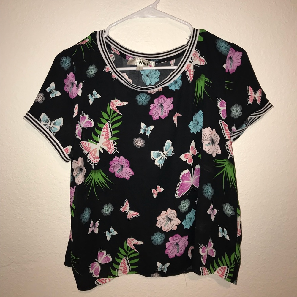 🌿🌺🦋 FLORAL MESH CROP TOP 🦋🌺🌿